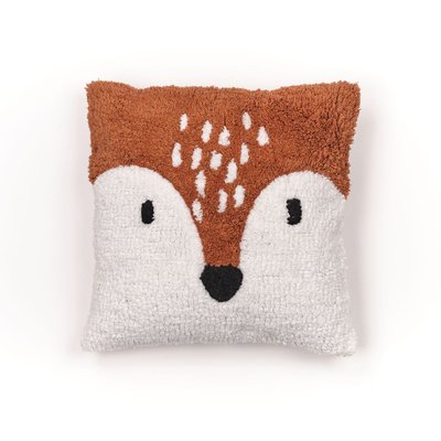 Coussin déhoussable tufté imprimé animalier coton FUNNY TODAY