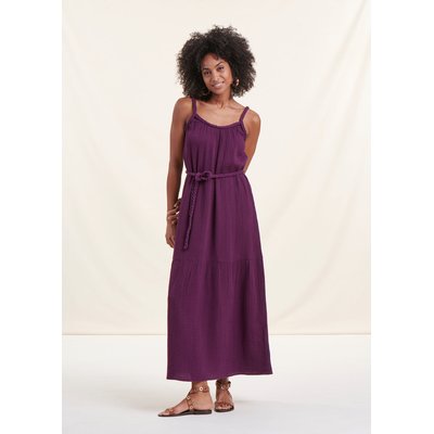 Robe longue à bretelles en gaze de coton LA FEE MARABOUTEE