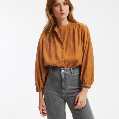 Camicia collo alla coreana, maniche a palloncino, Signature SUSAN LA REDOUTE COLLECTIONS