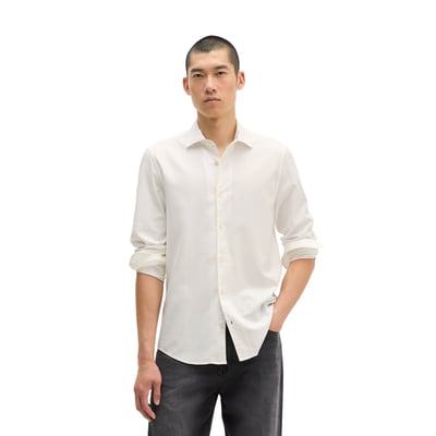 Chemise en sergé ajustée en coton biologique et lyocell MARC O'POLO