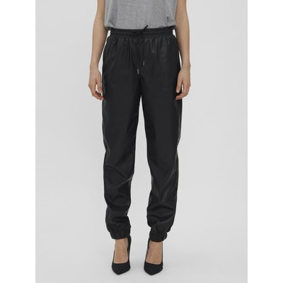 Pantalon cuir noir taille haute cheap
