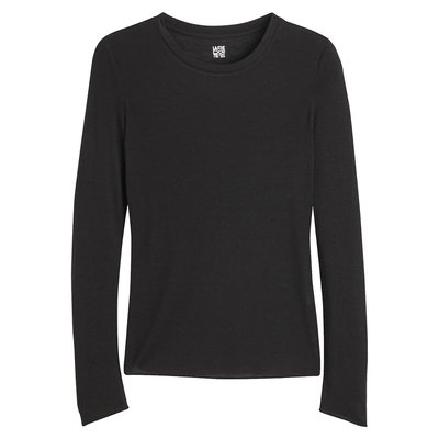 Camisola com gola redonda, mangas compridas LA REDOUTE COLLECTIONS