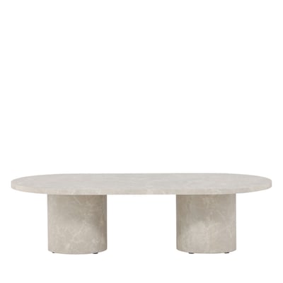 Table basse ovale effet marbre 120x60cm- NARVIK VENTURE HOME