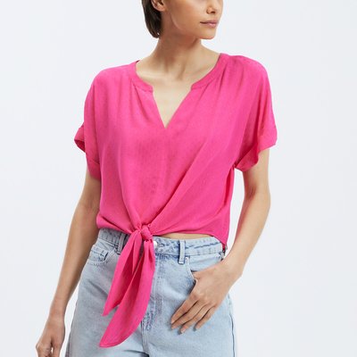 Kurze Bluse, am Saum zu binden VERO MODA