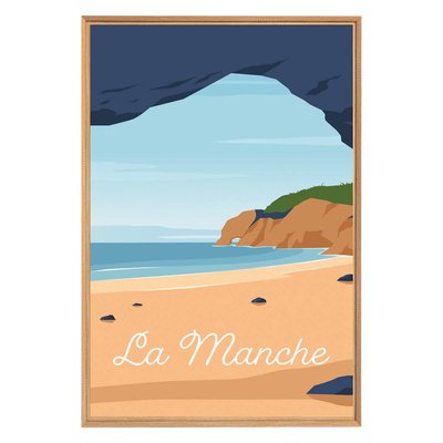 Tableau Mural Encadré La Manche PLAGE CEANOTHE
