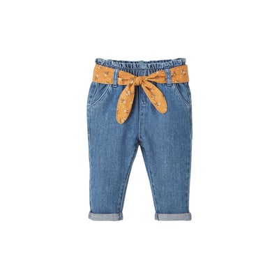 Jean paperbag avec ceinture VERTBAUDET