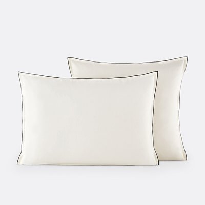 Taie d'oreiller satin de coton lavé, Victor uni LA REDOUTE INTERIEURS