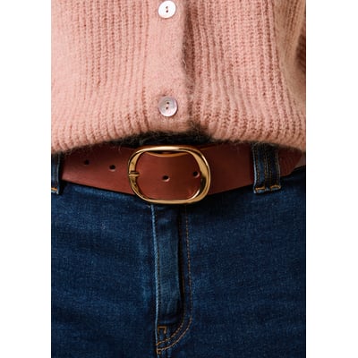 Ceinture en cuir boucle ovale LA FEE MARABOUTEE