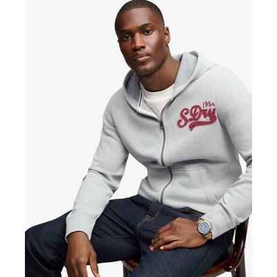 Sweat zippé à capuche Heritage Applique Coupe Décontractée SUPERDRY