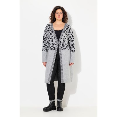 Long cardigan motif léoopard ULLA POPKEN