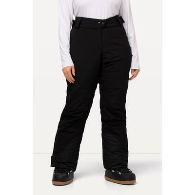 Pantalon Femme Noir Fluide En Polyester - Taille 48 - Bas Évasé - Occasion Parfait État