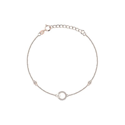 Bracelet en argent 925 et oxyde de zirconium PERLE DE NUIT