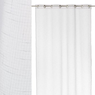 Rideau voilage blanc effet lin - 140x260cm WADIGA