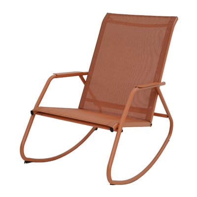 Fauteuil à bascule en acier et textilène PANTONE