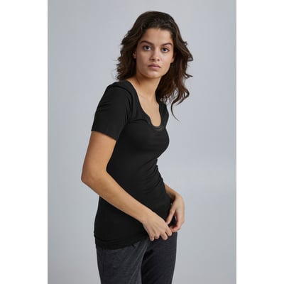 T-shirt manches courtes, coupe slim, col rond ICHI