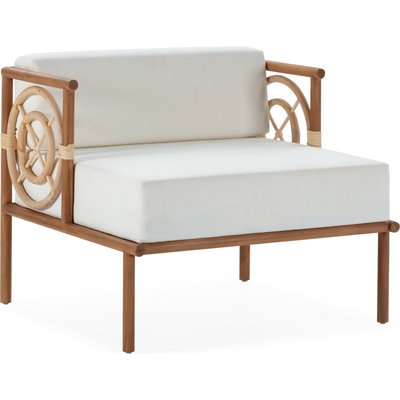 Fauteuil élégant en Teck et tissu doux RECOLLECTION