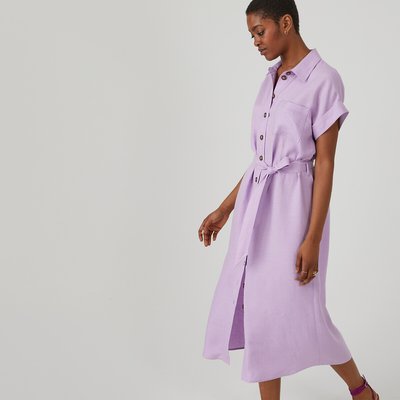 Robe-chemise mélange lyocell et lin LA REDOUTE COLLECTIONS