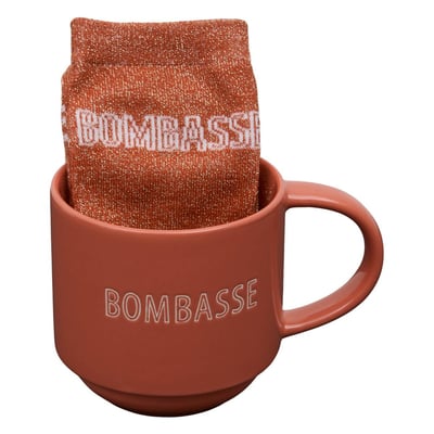 Coffret mug 38cl + chaussettes Drama Queen bordeau ATMOSPHERA