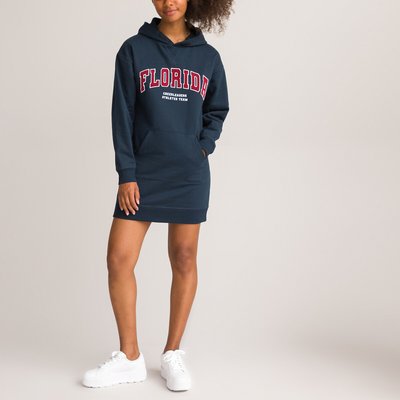 Printed Jumper Dress in Organic Cotton Mix with Long Sleeves LA REDOUTE COLLECTIONS