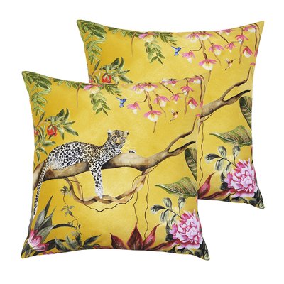 Leopard Outdoor Twin Pack Polyester Filled Cushions SO'HOME