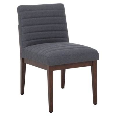 Textured Weave Upholstered Dining Chair with Oak Legs SO'HOME