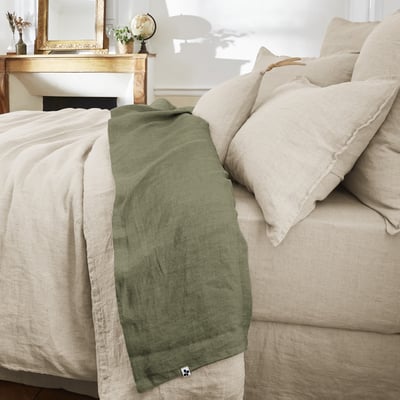Drap plat lin lavé collection Soline EDEN