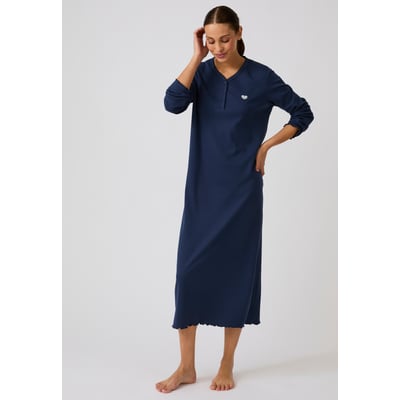 Chemise de nuit maille interlock côtelée douce et souple DAMART