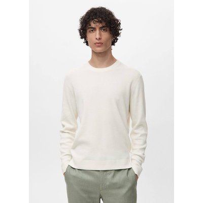 Pull coton maille fine côtelée MANGO MAN