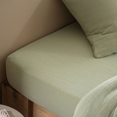 Drap housse gaze de coton TERRE DE NUIT