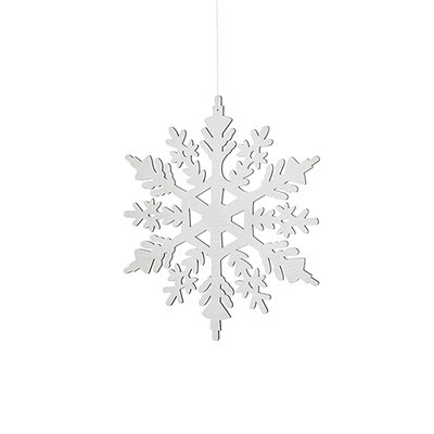 Suspension décorative de noël flocon en bois H39 SIA DECO