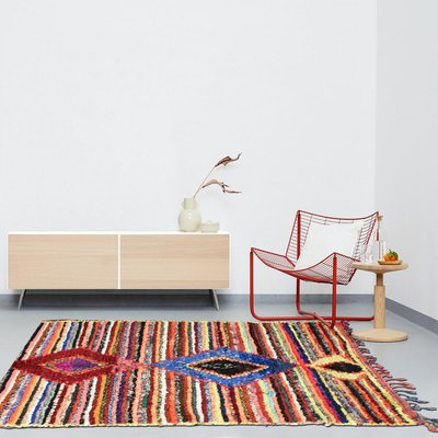 Authentique tapis berbère fait main en tissu recyclé ERFOUD 11 UN AMOUR DE TAPIS
