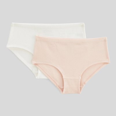 Lot de 2 shorties unies sans coutures en coton BIO GOTS MONOPRIX