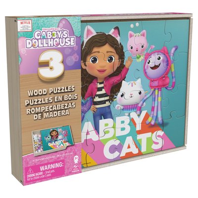 Gabby's Dollhouse Puzzle en bois 3 pièces SPIN MASTER