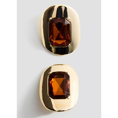 Boucles d'oreilles métalliques avec perles MANGO