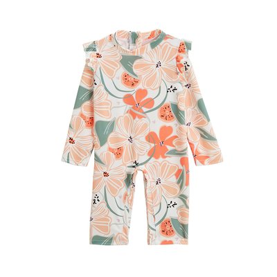 Combinaison de bain bébé manches longues protection UV Fleur PETIT BEGUIN