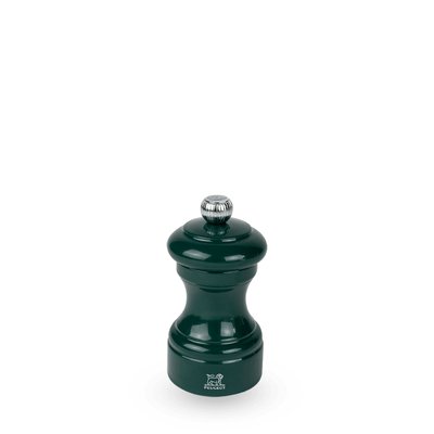 Moulin à sel manuel en bois laqué, vert forêt, 10 cm - 4in. Bistro PEUGEOT