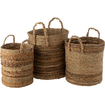 Panier en raphia naturel pour rangement élégant et authentique RECOLLECTION