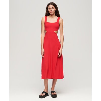 Robe mi-longue ajourée en jersey SUPERDRY