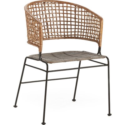 Chaise en métal et osier, tressage élégant RECOLLECTION