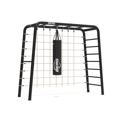 Aire de jeux Playbase Medium avec filet d'escalade M et sac de frappe BERG TOYS