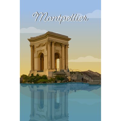 Tableau Mural Illustration Arc Triomphe Montpellier ARCHITECTURE CEANOTHE