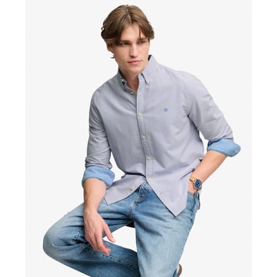 Chemise Oxford Preppy Manches Longues Coupe Décontractée SUPERDRY