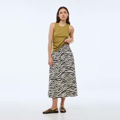 Jupe taille smockée imprimée en coton BIO GOTS MONOPRIX