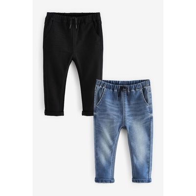 Jeans stretch ultra doux à enfiler, lot de 2 NEXT