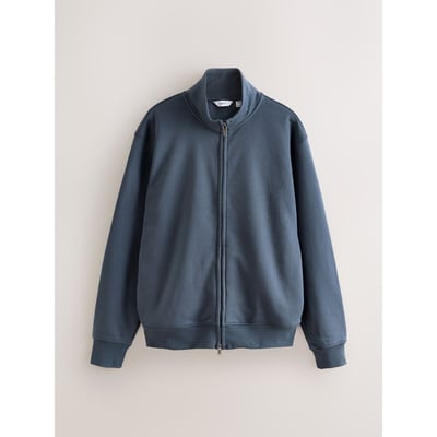 Sweat zippé à col cheminée en jersey de coton NEXT