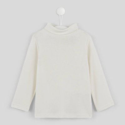T-shirt manches longues col roulé uni en coton BIO BOUT'CHOU