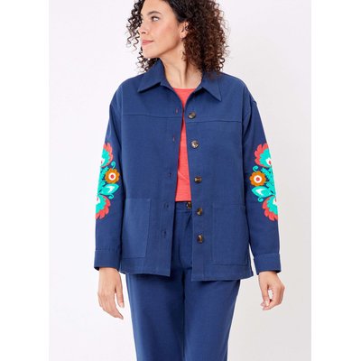 Veste unie brodée coton bio VERONICA LA FIANCÉE