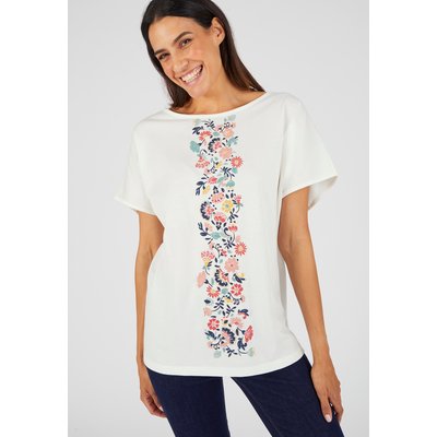 T-shirt pur coton motif reliéfé DAMART