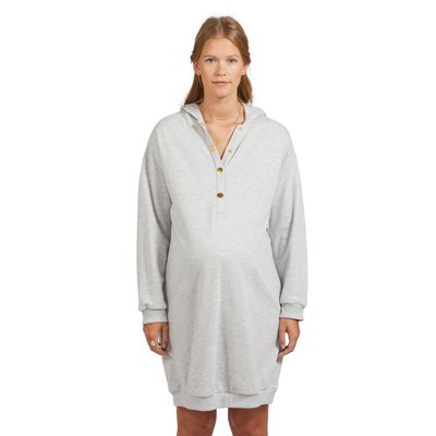 Robe-sweat molleton à capuche grossesse et allaitement VERTBAUDET