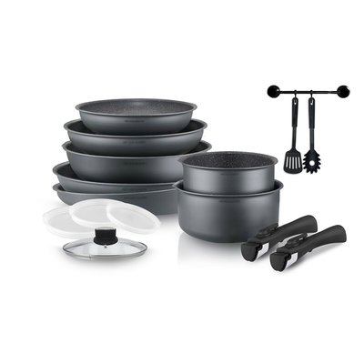 Batterie de cuisine 15 pièces en aluminium ARTHUR MARTIN